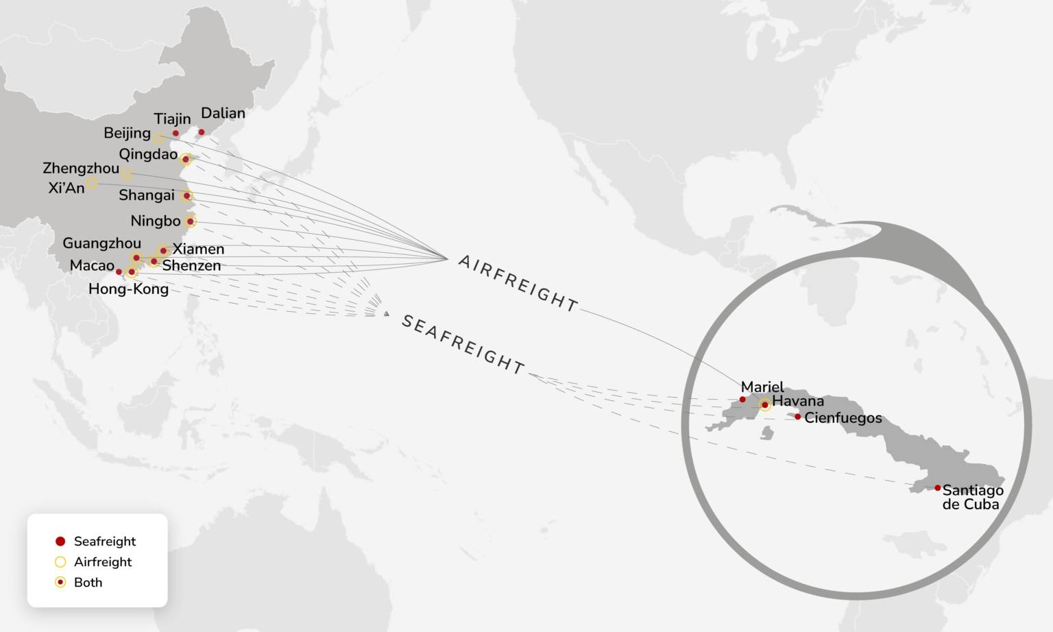 Envíos marítimos a Cuba